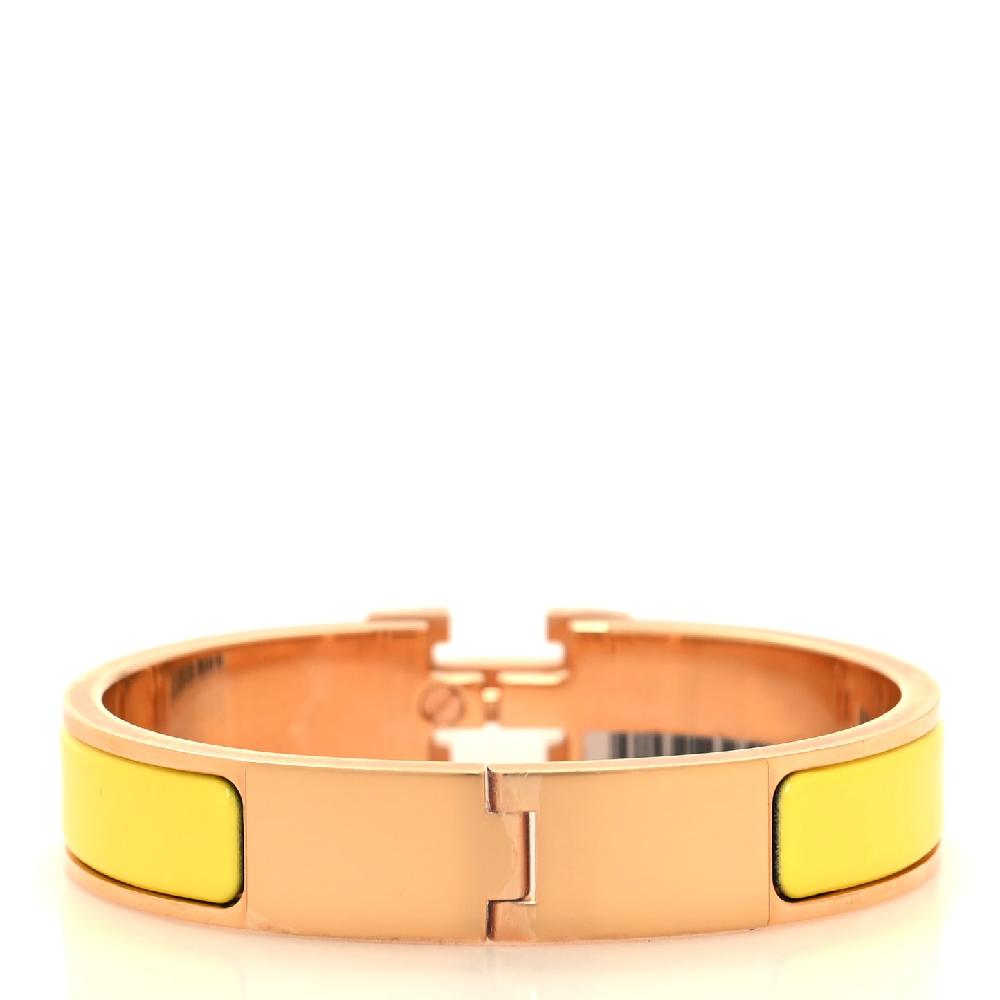 Enamel Narrow Clic Clac H Bracelet PM Jaune Tennis