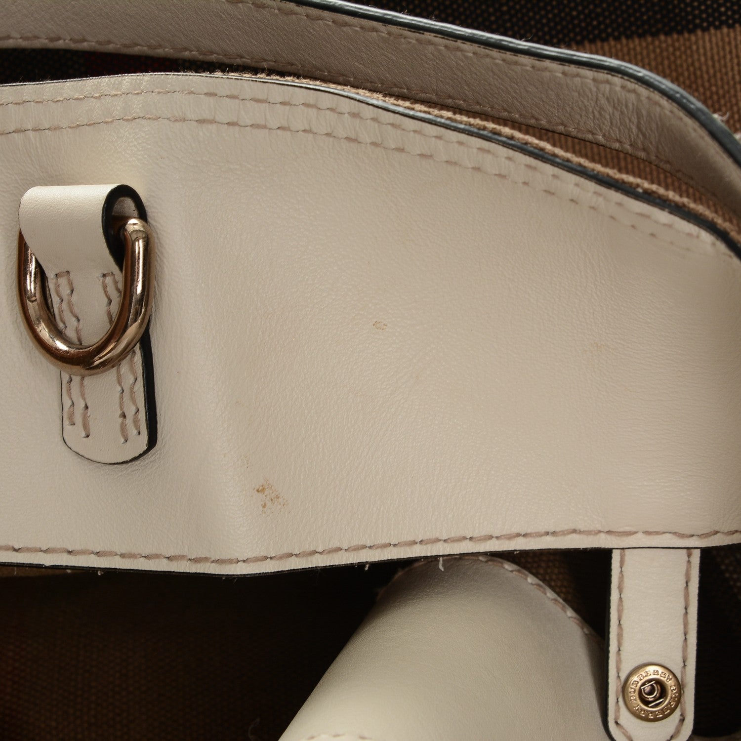 Burberry Canvas Mega Check Medium Susanna Hobo White 9 of 9