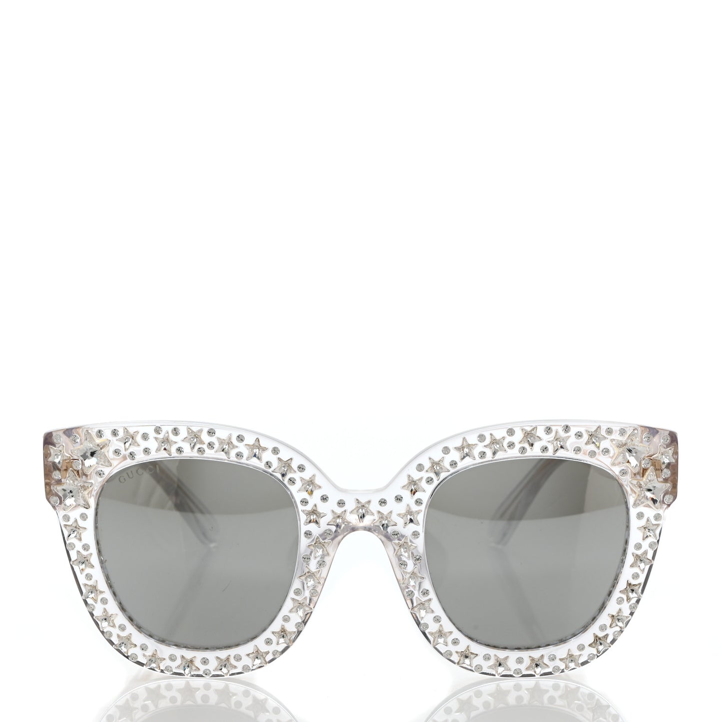 Acetate Crystal Oversize Mirrored Star Sunglasses GG0116S