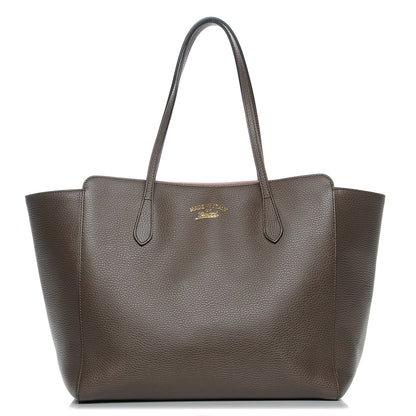 Gucci Dollar Calfskin Medium Swing Tote Grey Field Soft Pink 1 of 6