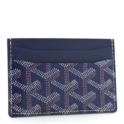 Goyard Goyardine Saint Sulpice Card Holder Navy 3 of 7