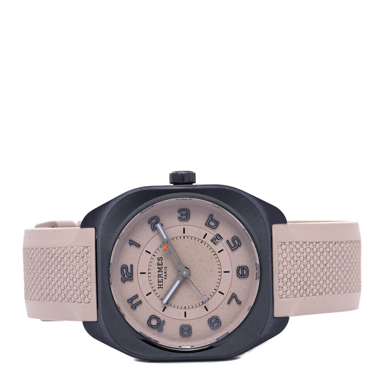 Hermes Titanium Rubber 39mm H08 Special Edition Automatic Watch Taupe 2 of 5