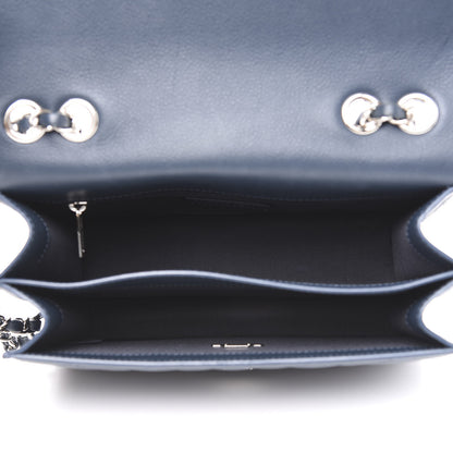 Chanel Grained Calfskin Quilted Large CC Box Flap Blue 5 of 11
