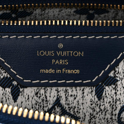 Louis Vuitton Monogram Jacquard Denim Speedy Bandouliere 25 Bleu 6 of 9