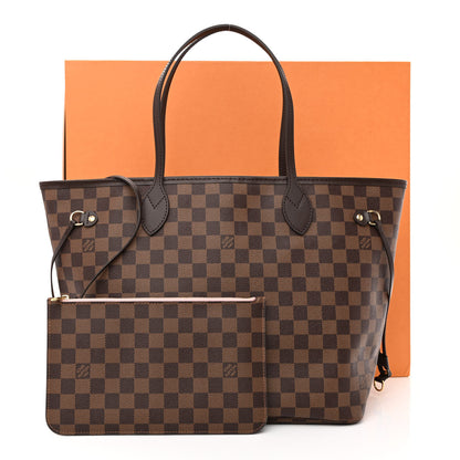 Louis Vuitton Damier Ebene Neo Neverfull MM Rose Ballerine 15 of 15
