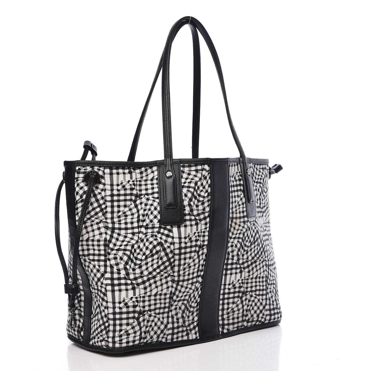 MCM Visetos Medium Liz Reversible Shopper Tote Black 6 of 20