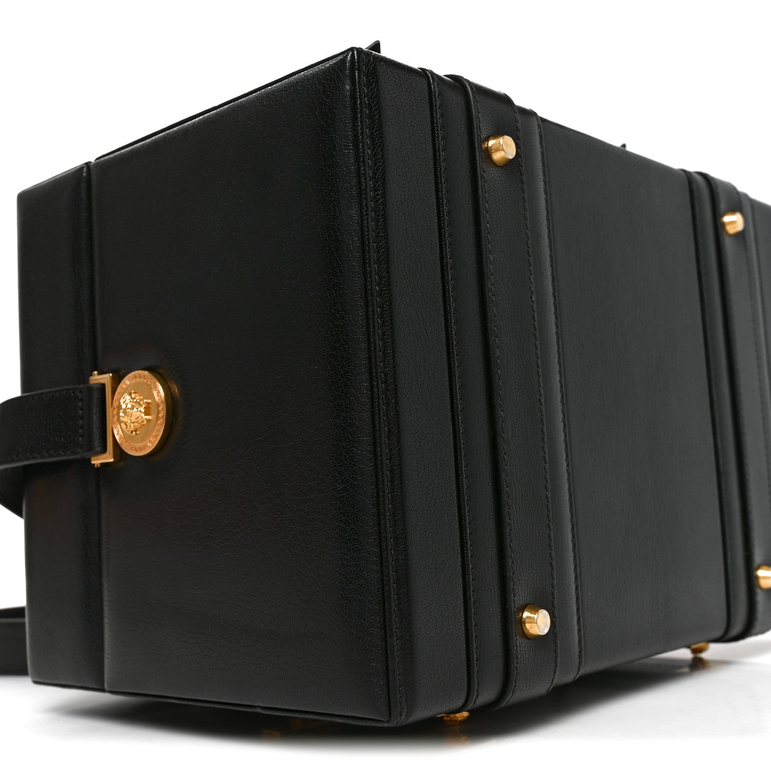 Versace Calfskin Medusa Vanity Train Case Black 7 of 8