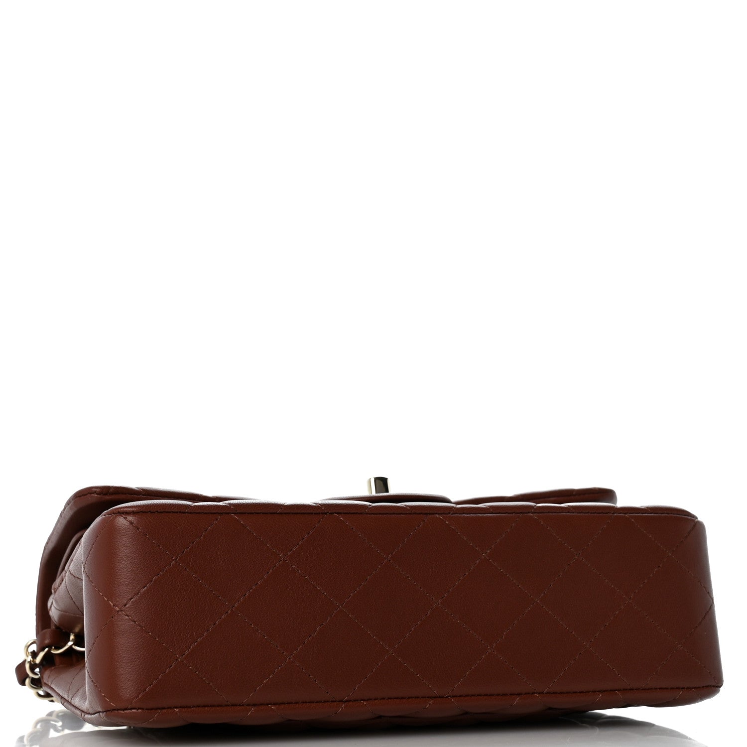 Chanel Lambskin Quilted Small Double Flap Dark Brown 4 of 11