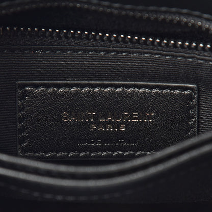 Saint Laurent Calfskin Y Quilted Monogram Toy Loulou Crossbody Bag Black 7 of 11