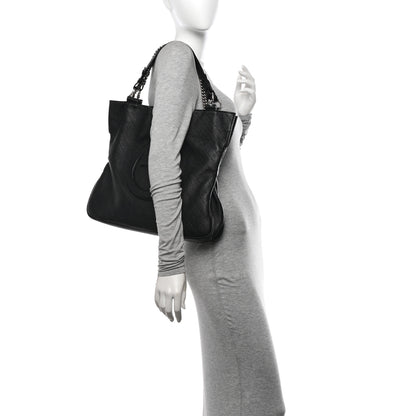 Gucci Sakai Be Green Calfskin Diagonal Stitched Medium Blondie Tote Black 2 of 12