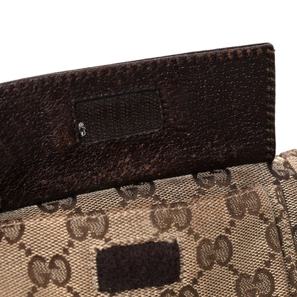 Gucci GG Monogram Web Double Pocket Belt Bag Dark Brown 14 of 29