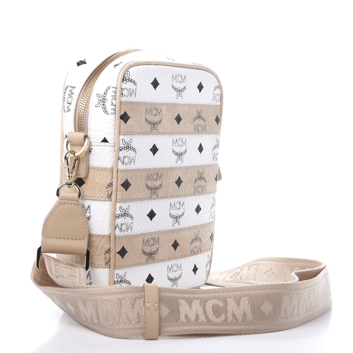 Visetos Spot Crossbody Bag White Beige