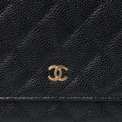 Chanel Caviar Quilted Wallet On Chain WOC Black 11 of 12
