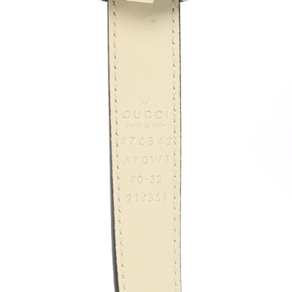 Gucci Calfskin Pearl Double G 20mm Belt 80 32 Ivory 3 of 5