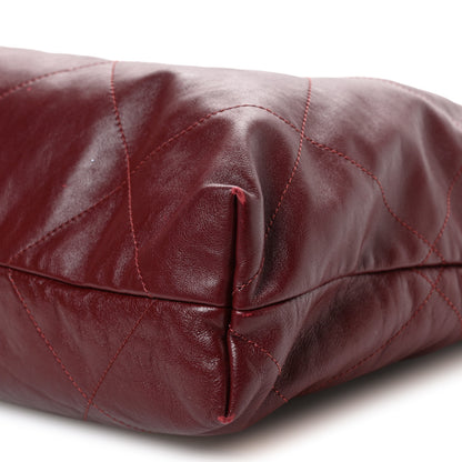 Chanel Shiny Calfskin Quilted Chanel 22 Burgundy 11 of 12