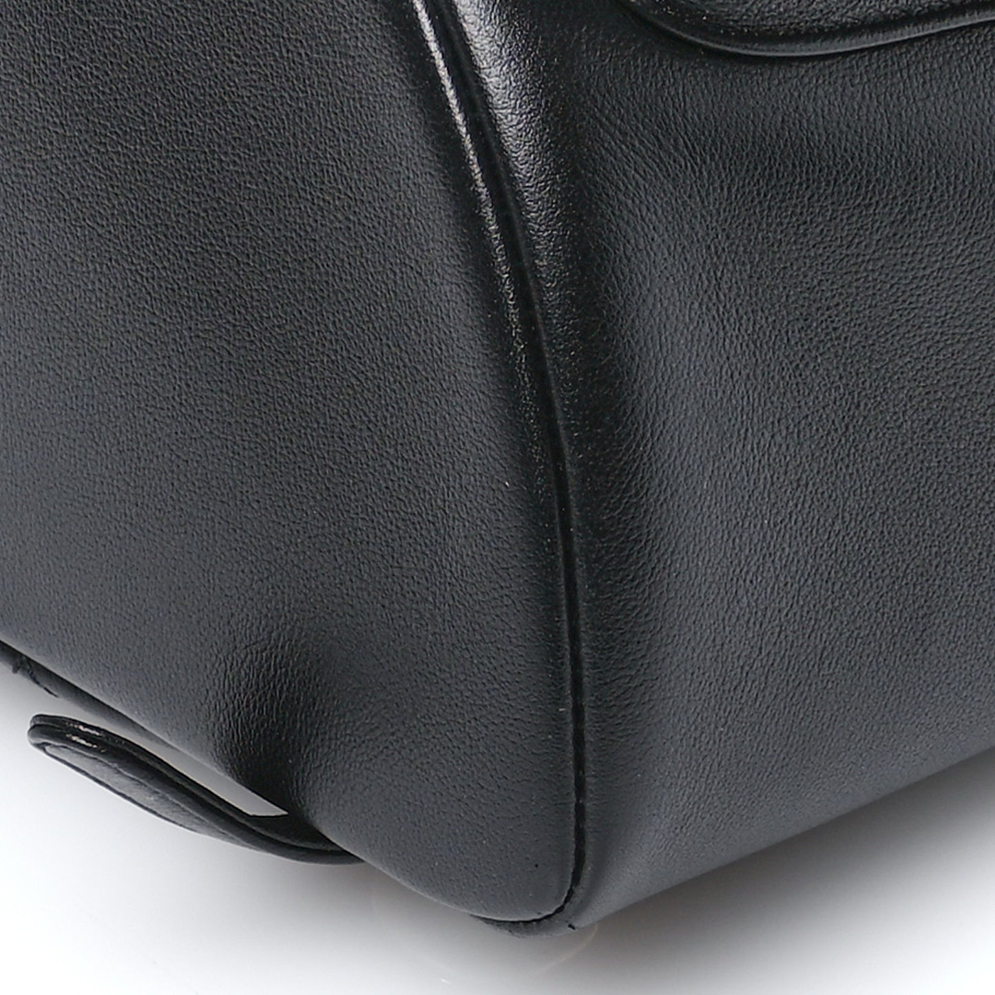 Calfskin Quilted Large Duma Pockets Drawstring Backpack Black