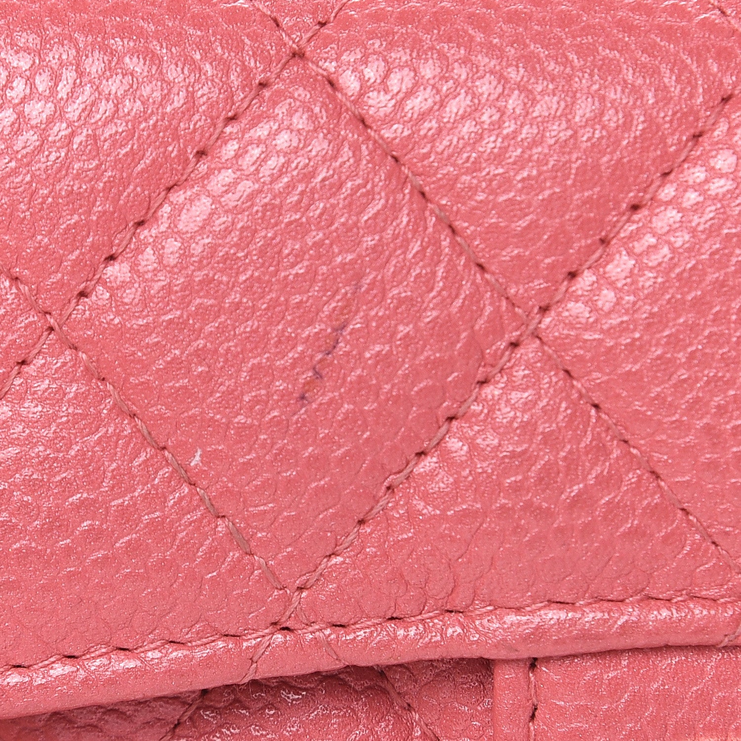 Chanel Metallic Caviar Quilted Flap Card Holder Pink 9 of 11