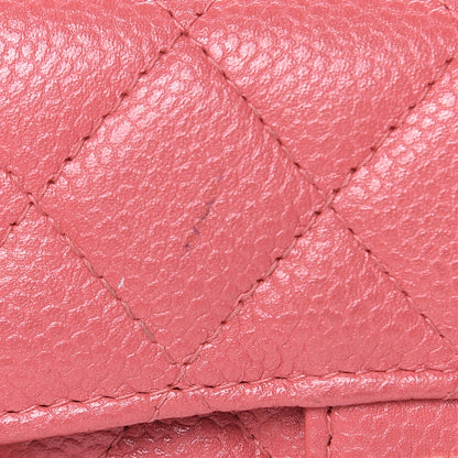 Chanel Metallic Caviar Quilted Flap Card Holder Pink 9 of 11