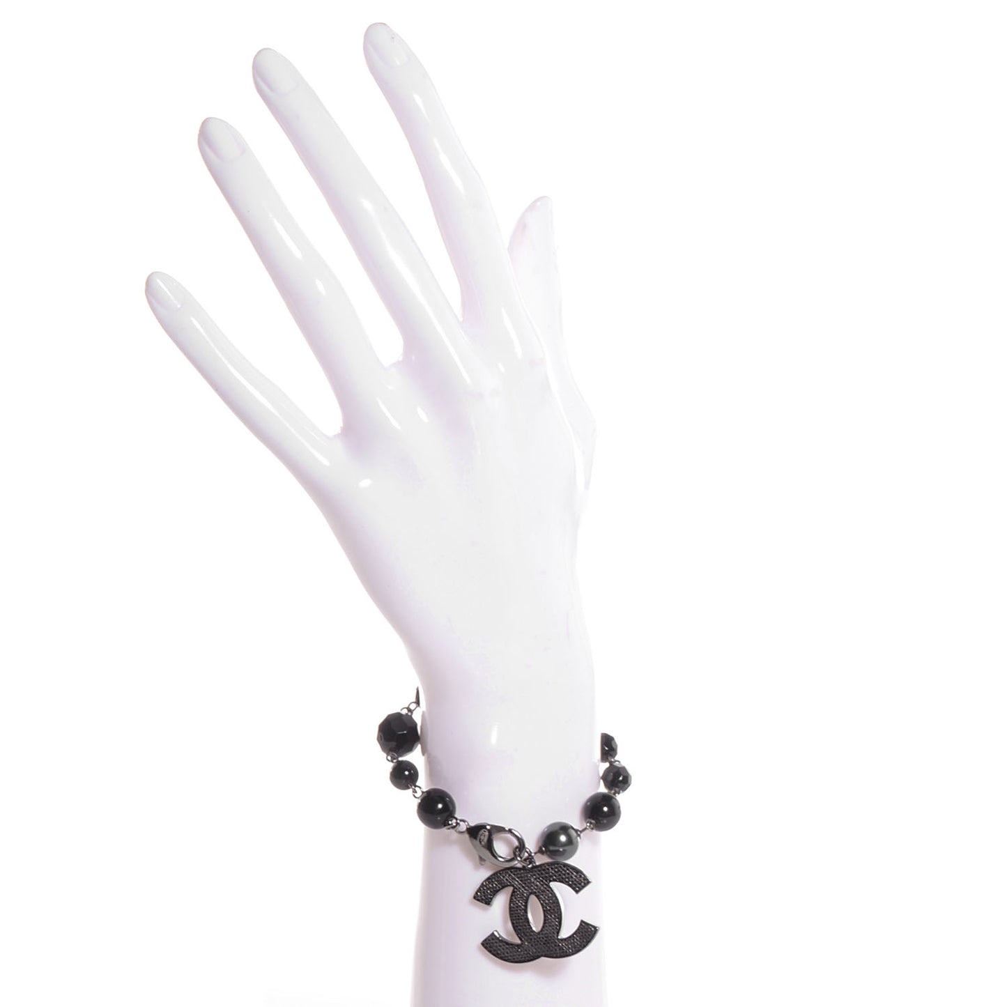 Beaded CC Bracelet Black