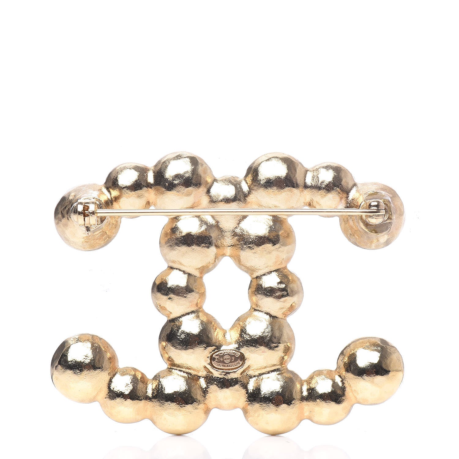 Chanel Pearl CC Brooch Light Gold 3 of 5