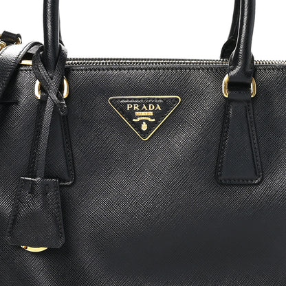 Prada Saffiano Small Galleria Double Zip Tote Black 7 of 10