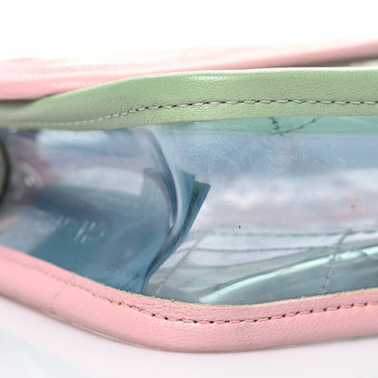 Chanel Lambskin PVC Quilted Mini Coco Splash Flap Blue Green 9 of 10