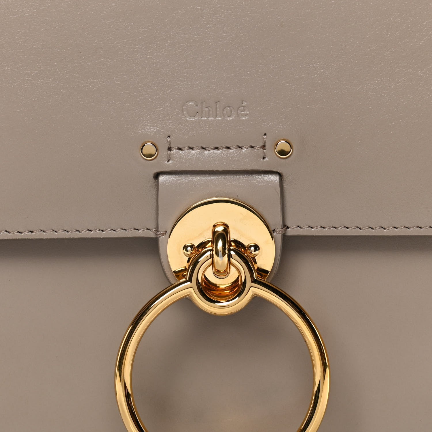 Chloe Calfskin Suede Large Tess Bag Motty Grey 16 of 18