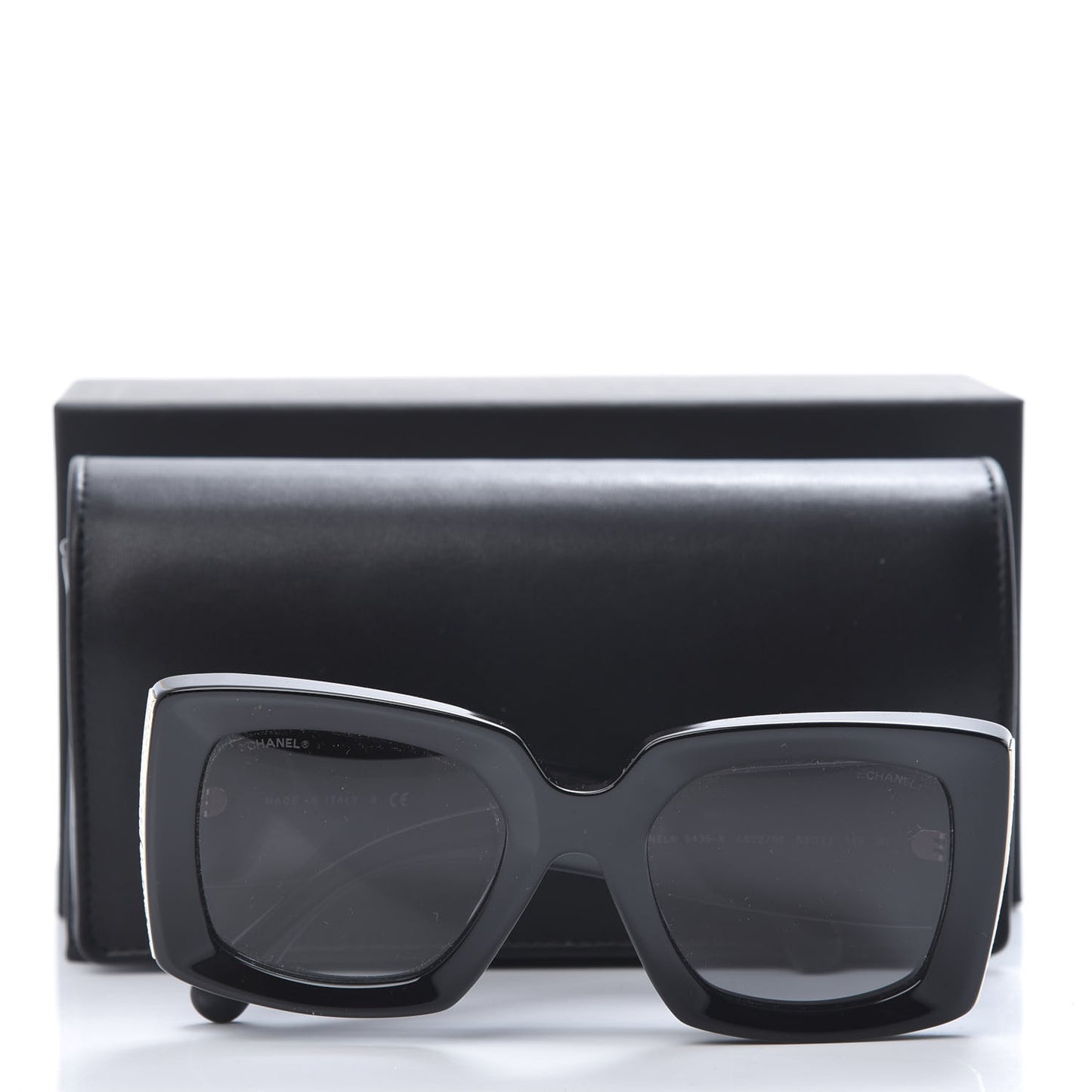 Acetate Rectangle Sunglasses 5435 Black