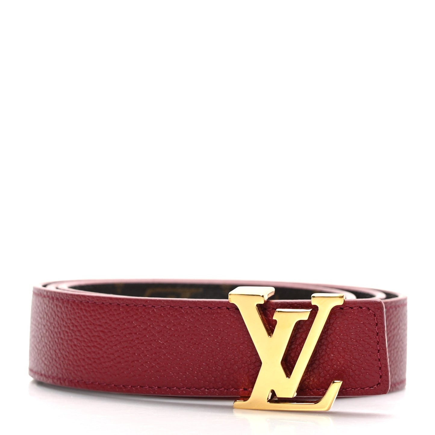 Calfskin Monogram 30mm LV Initiales Reversible Belt 85 34 Fuschia