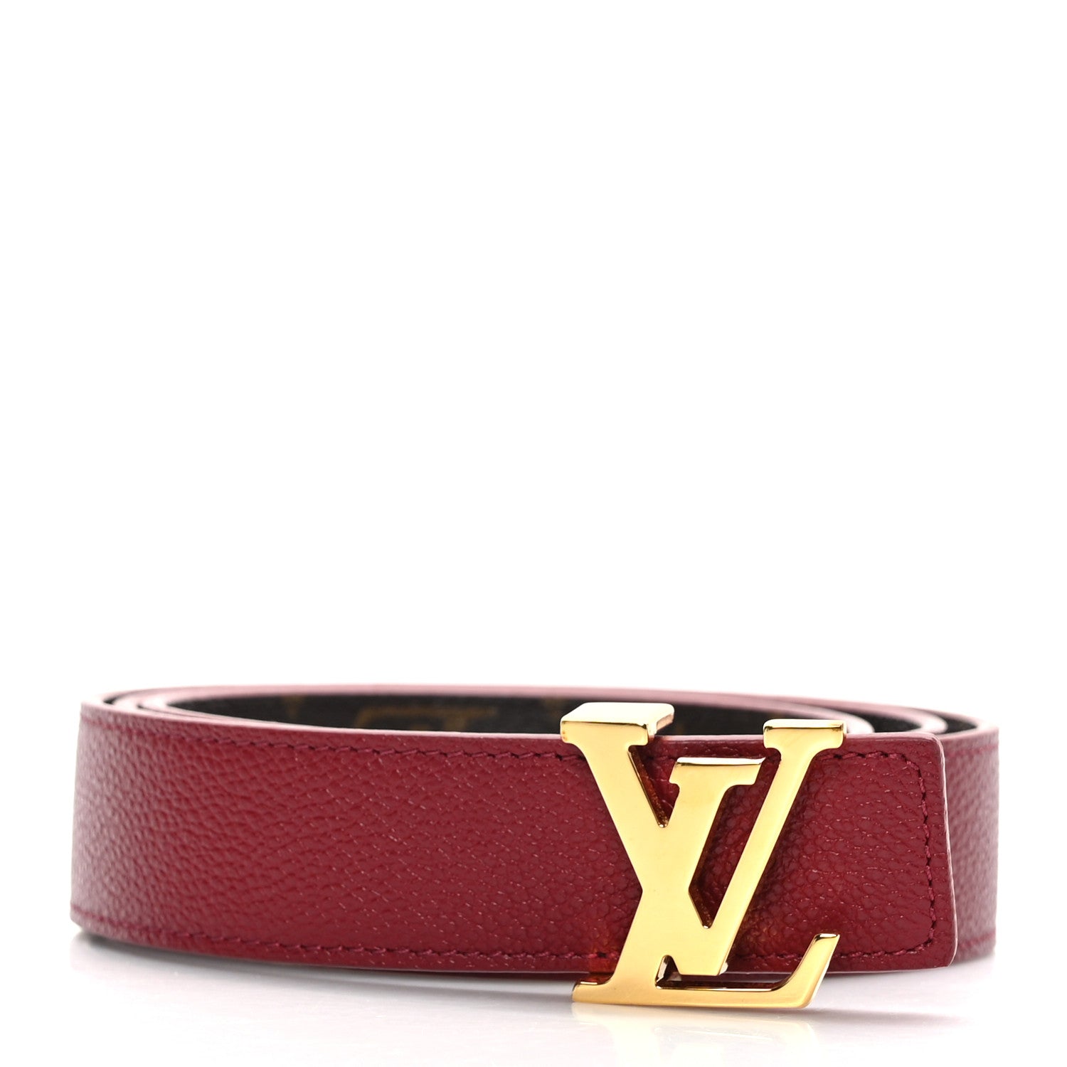 Louis Vuitton Calfskin Monogram 30mm LV Initiales Reversible Belt 85 34 Fuschia 1 of 5