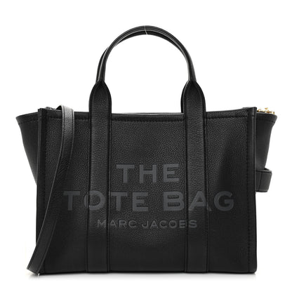 Marc Jacobs Grained Calfskin Medium The Tote Bag Black 1 of 9