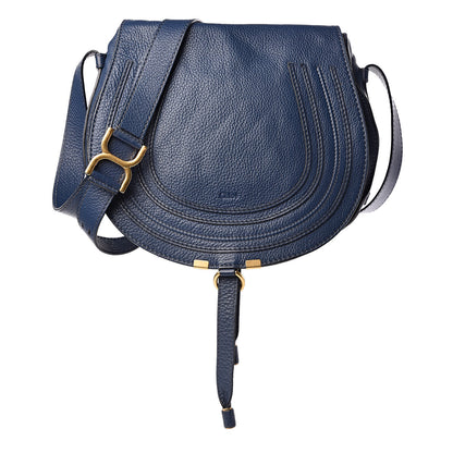 Chloe Calfskin Medium Marcie Round Crossbody Bag Royal Navy 1 of 14