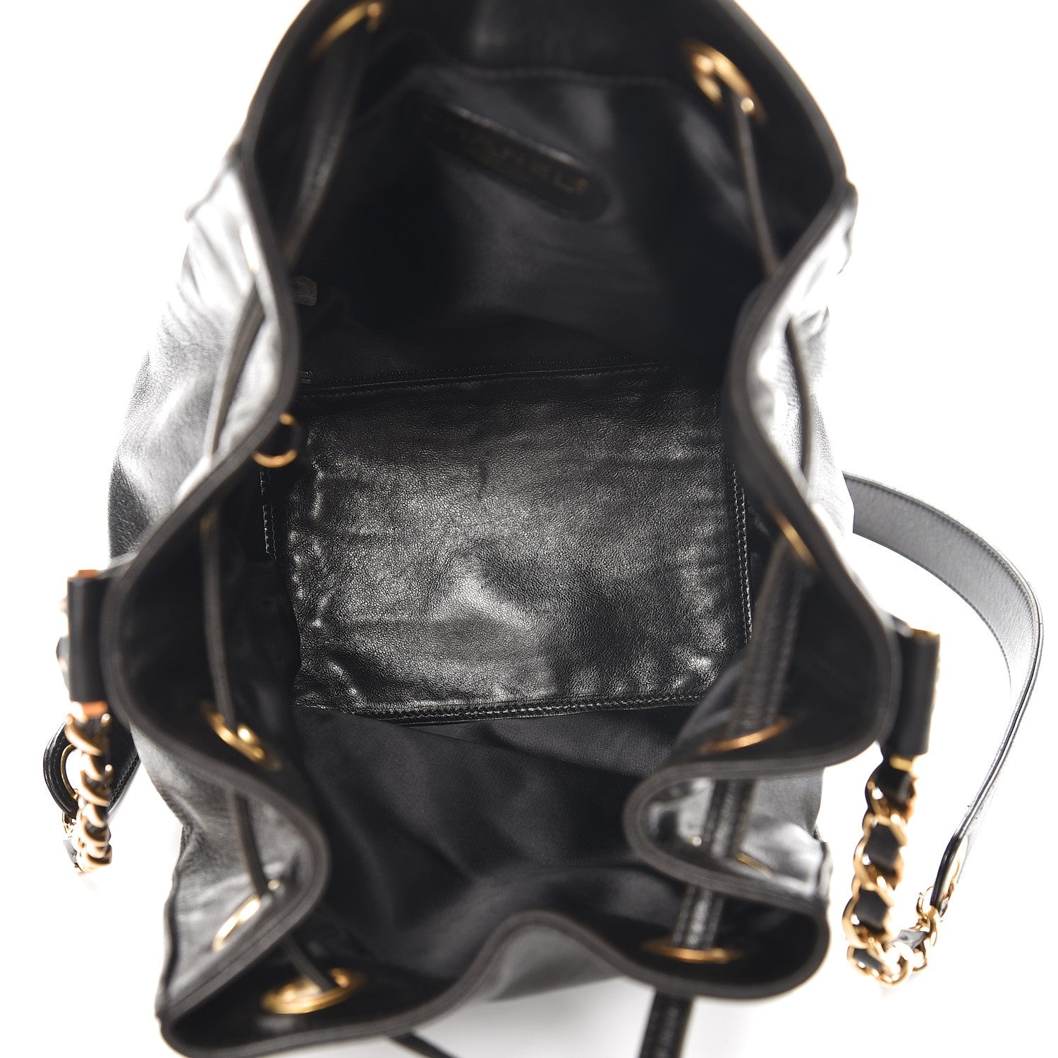 Chanel Lambskin CC Drawstring Shoulder Bag Black 5 of 11