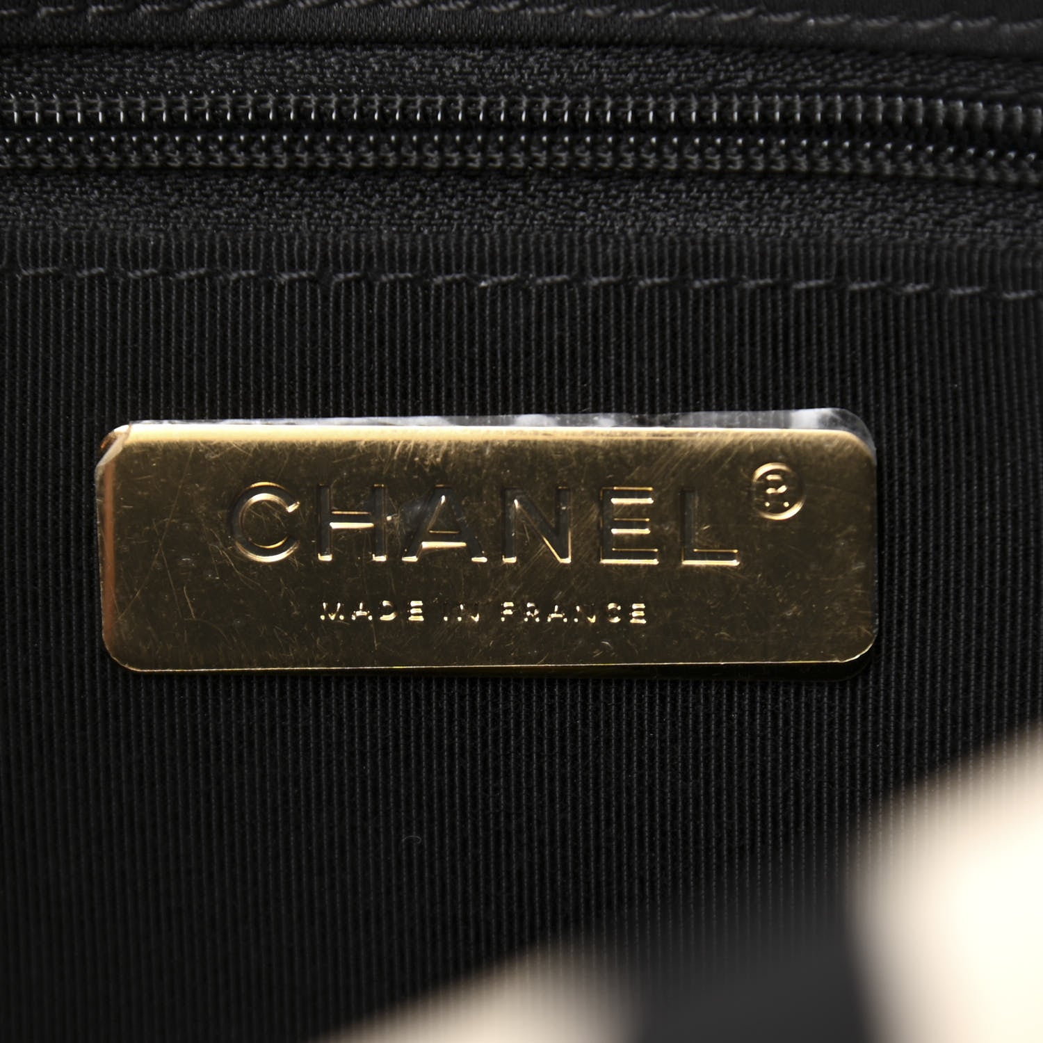 Chanel Fabric Printed Medium Chanel 19 Flap Black Ecru 6 of 10