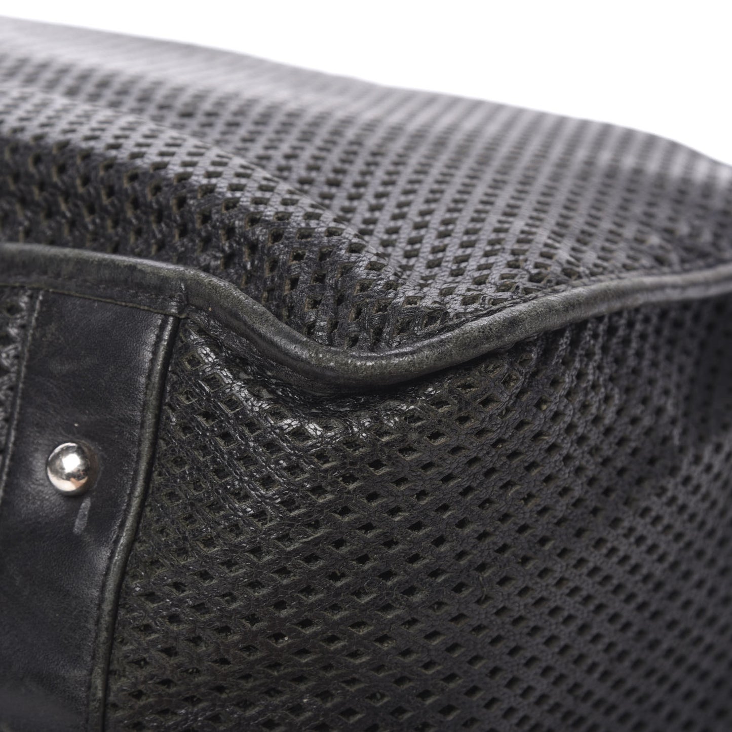 Calfskin Perforated Up In The Air Tote Black
