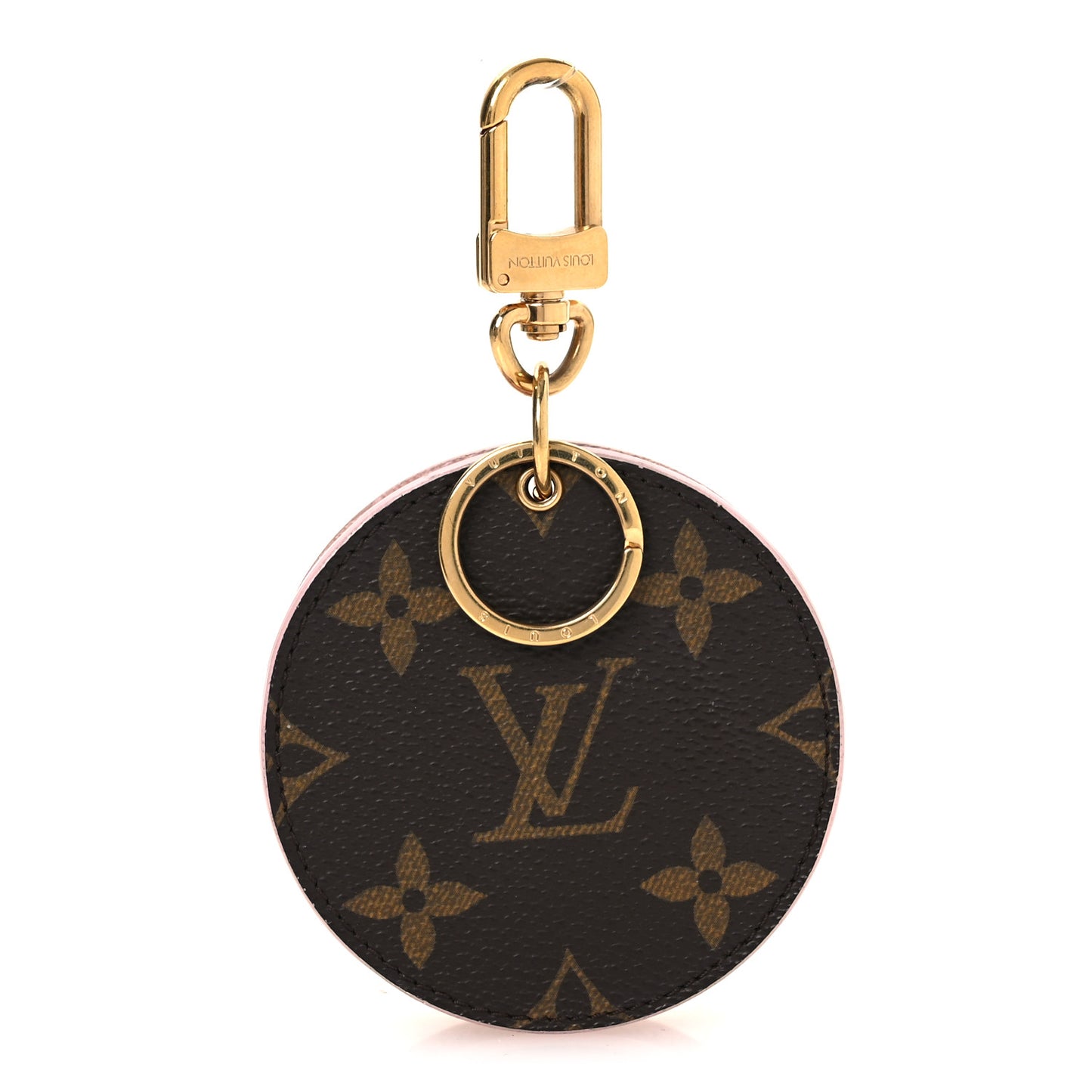 Monogram LV Mirror Bag Charm Key Holder Rose Ballerine