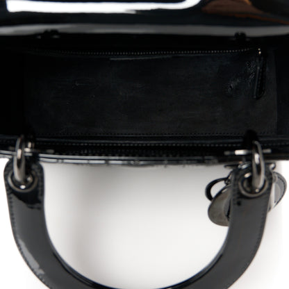 Christian Dior Ultraglossy Patent Cannage Medium Lady Dior Black 5 of 10