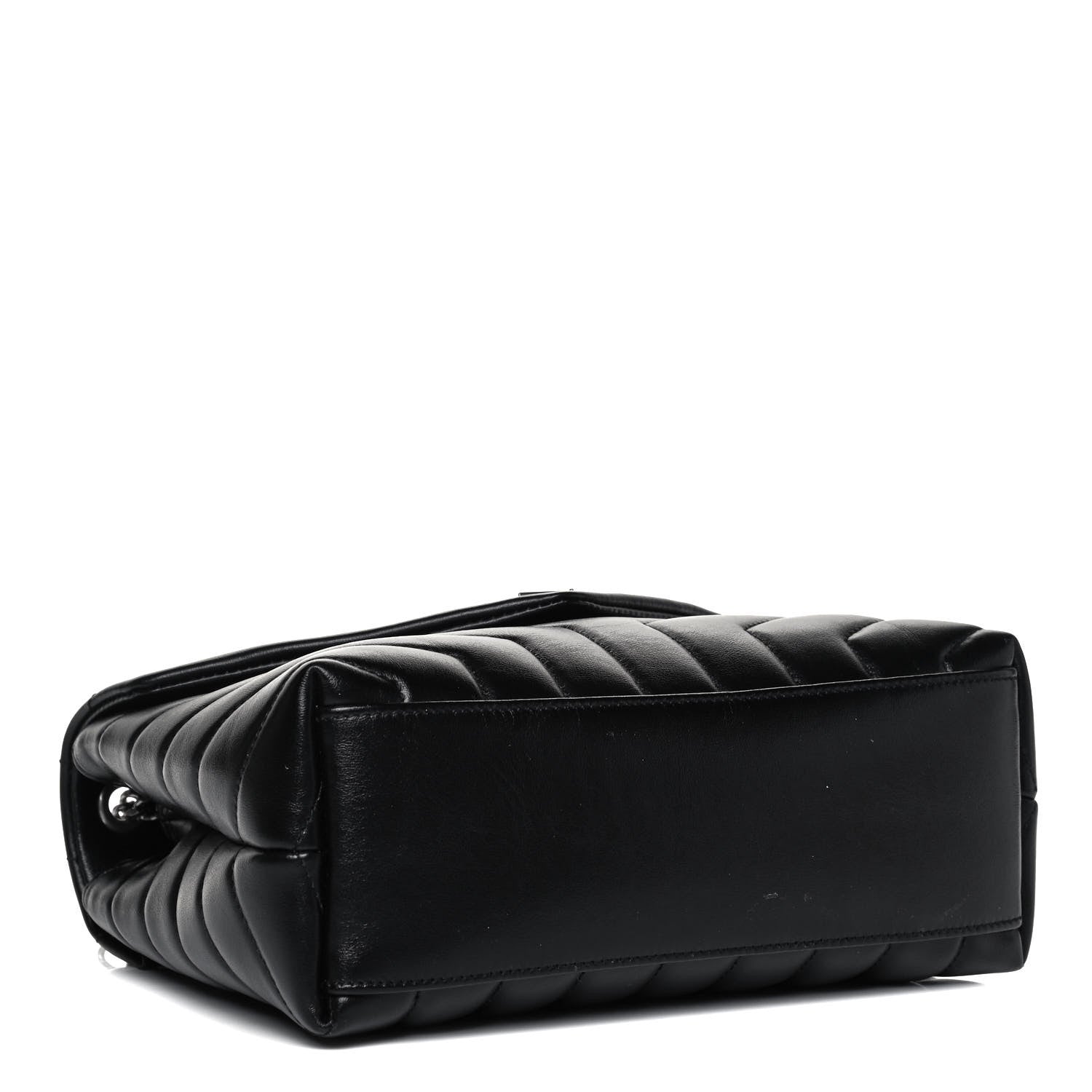 Saint Laurent Calfskin Y Quilted Monogram Small Loulou Chain Satchel Black 4 of 9