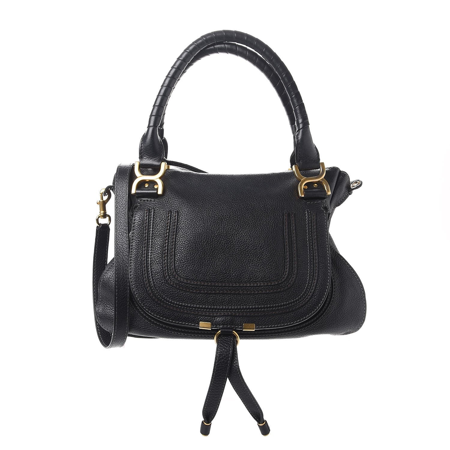 Chloe Calfskin Medium Marcie Satchel Black 1 of 16