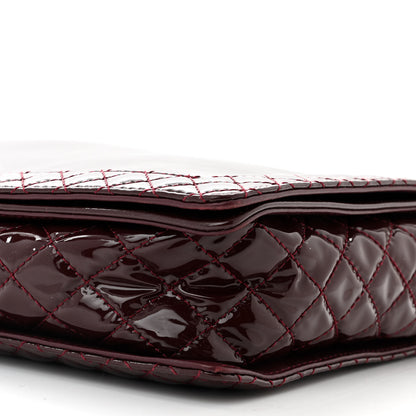 Chanel Patent Large Boy Reverso Flap Burgundy 10 of 14