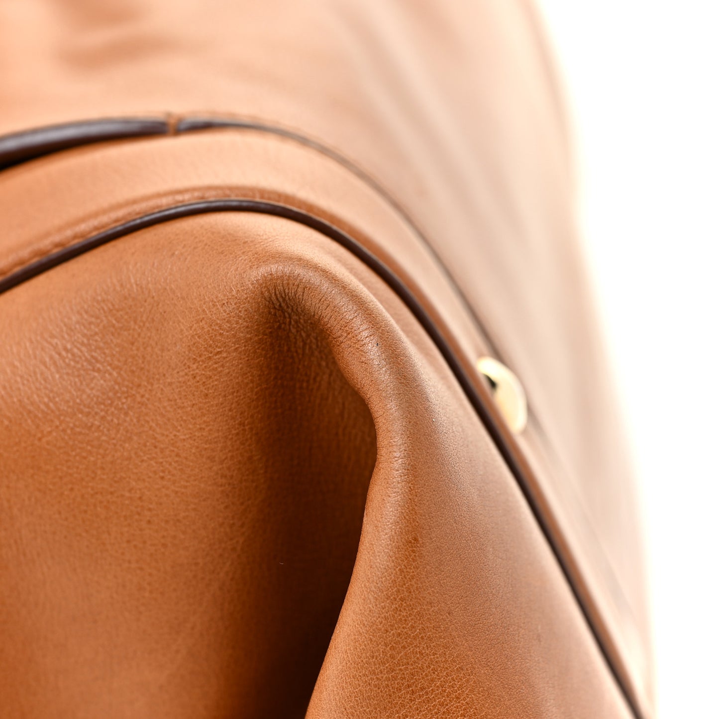 Calfskin Suzanna Gancini Satchel Brown