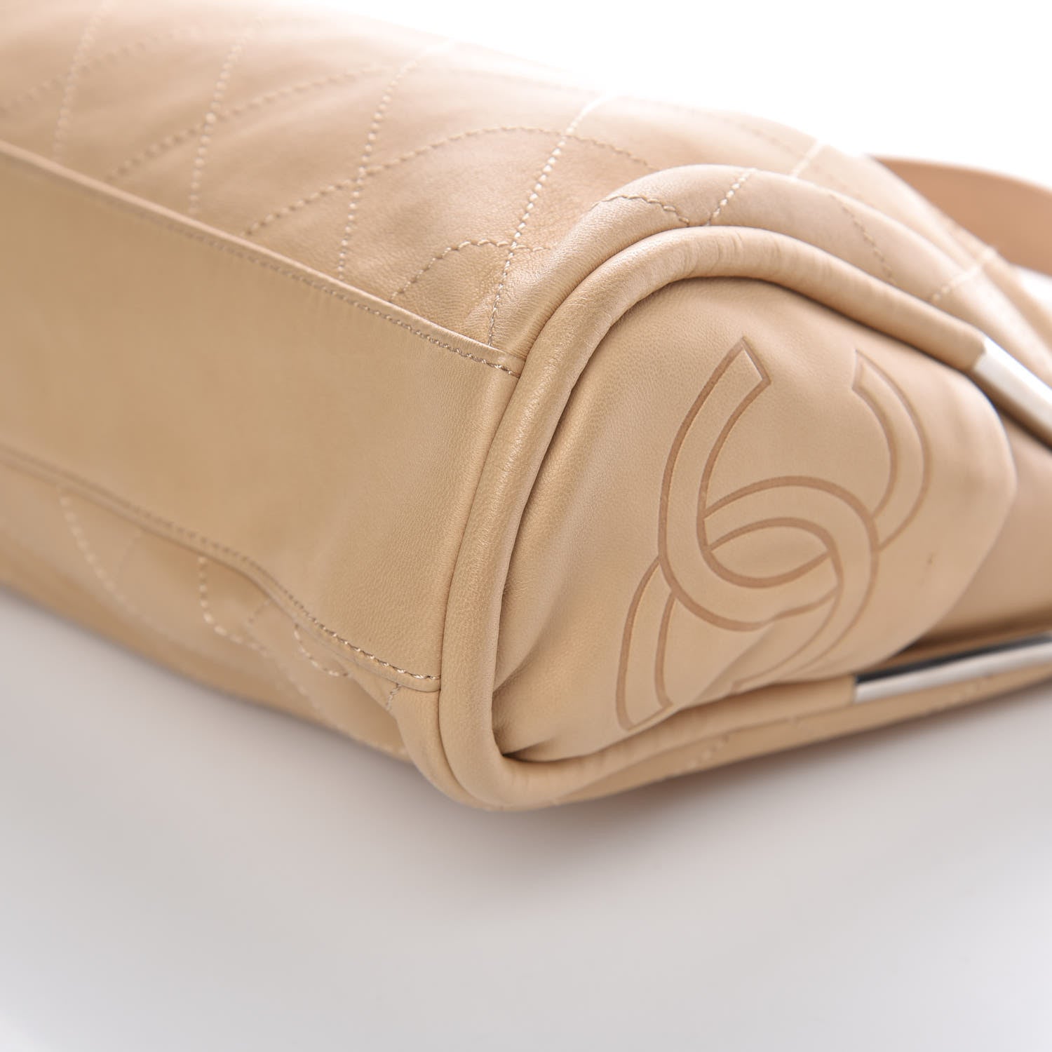 Chanel Lambskin Stitched Medium Ultimate Soft Tote Beige 9 of 13