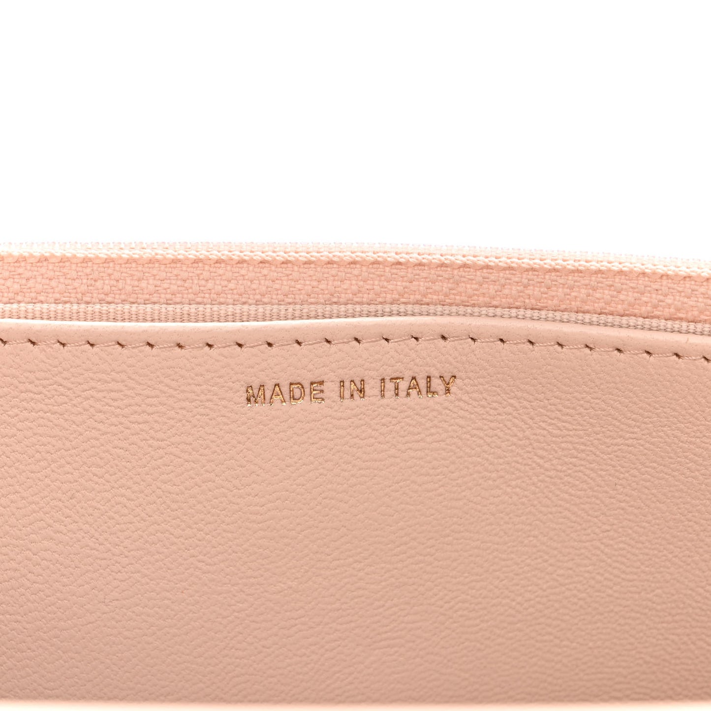 Lambskin Quilted Trendy CC Wallet On Chain WOC Light Beige