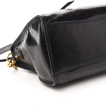 Miu Miu Vitello Shine Zip Tote Black 6 of 9