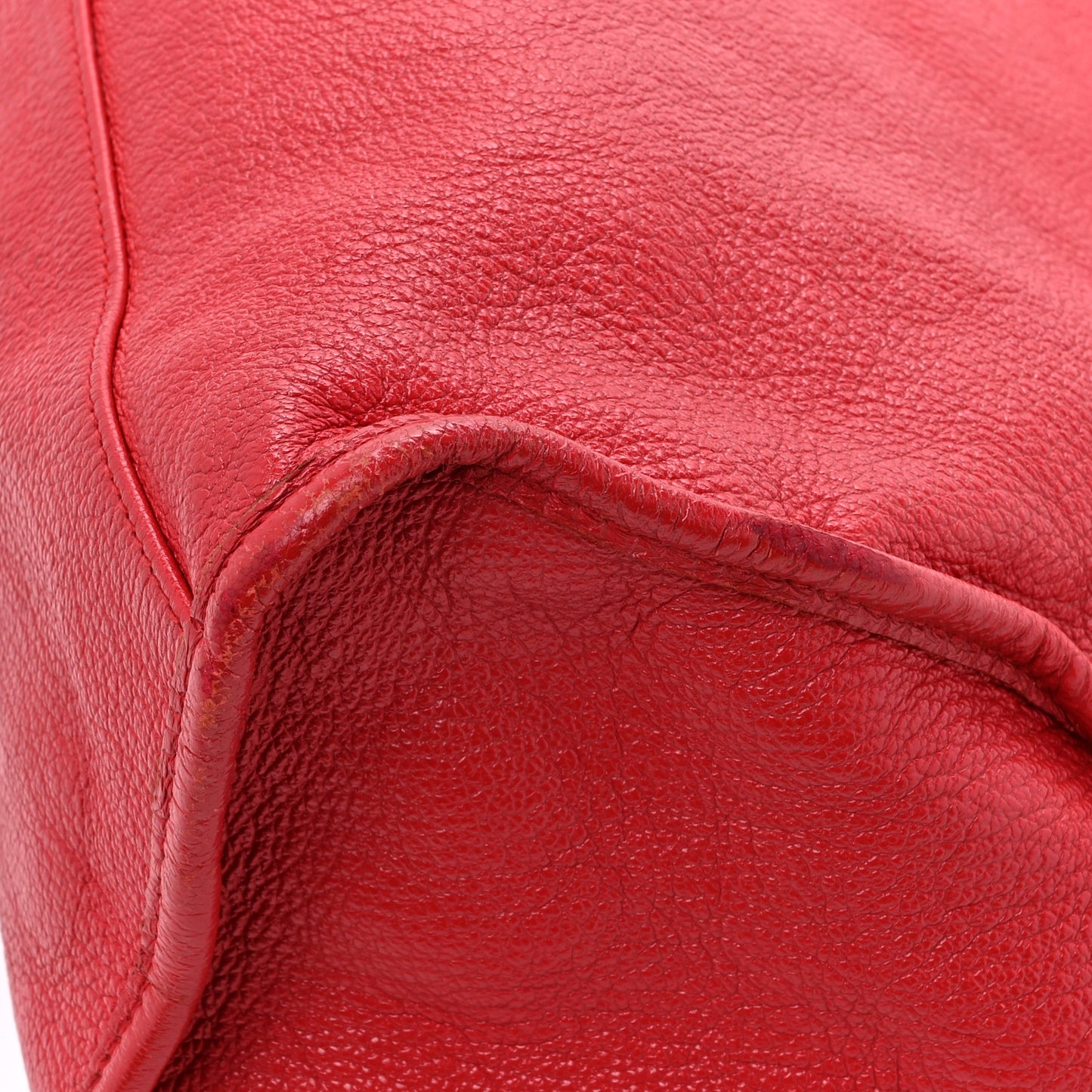 Chevre Gold Metallic Edge Hardware City Rouge Grenade