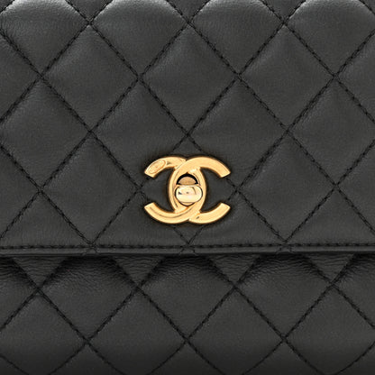Chanel Calfskin Strass Quilted Mini Coco Handle Flap Black 7 of 9