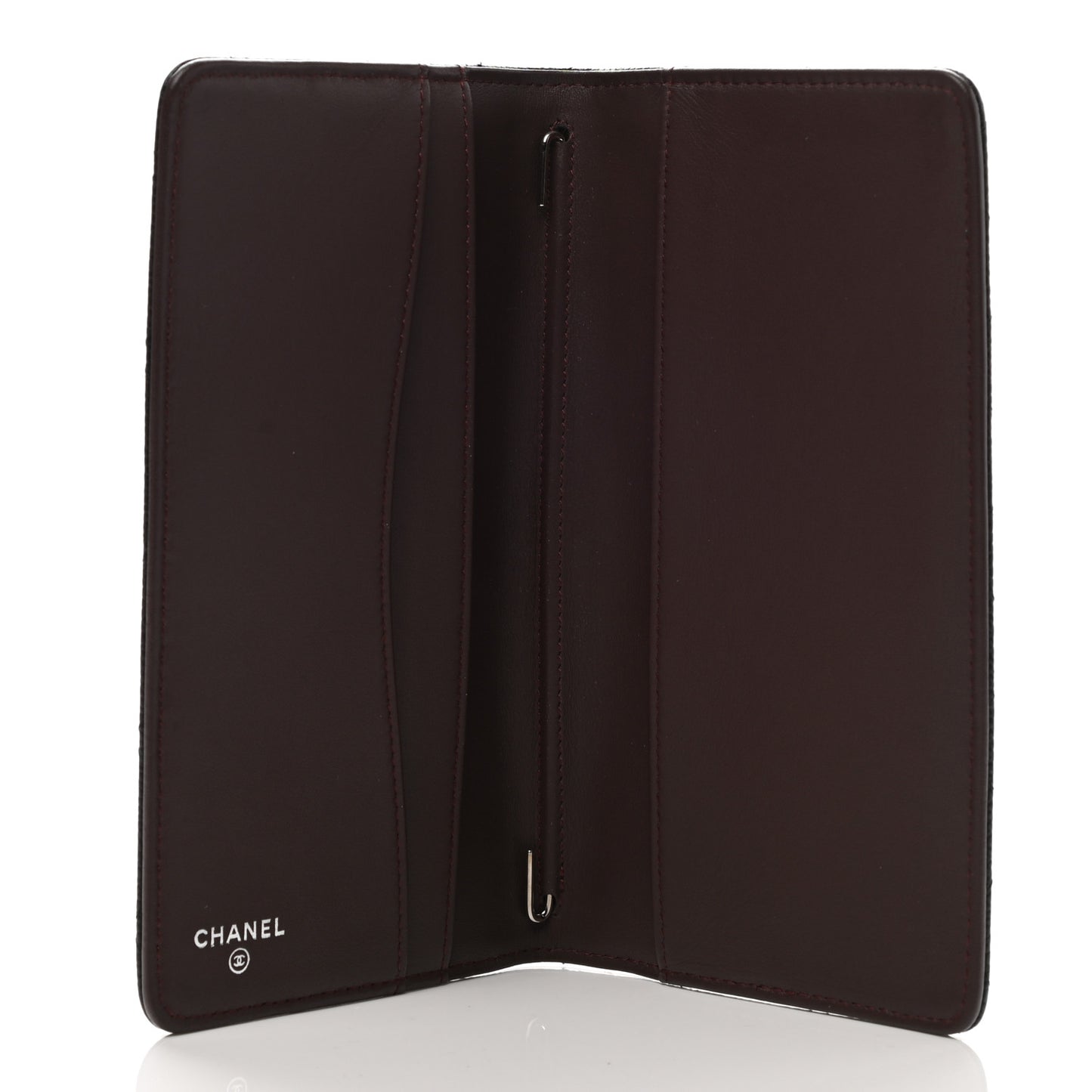 Caviar Quilted Medium Agenda Cover Black