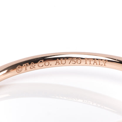 Tiffany 18K Rose Gold Diamond T Wire Ring 60 9.25 5 of 5