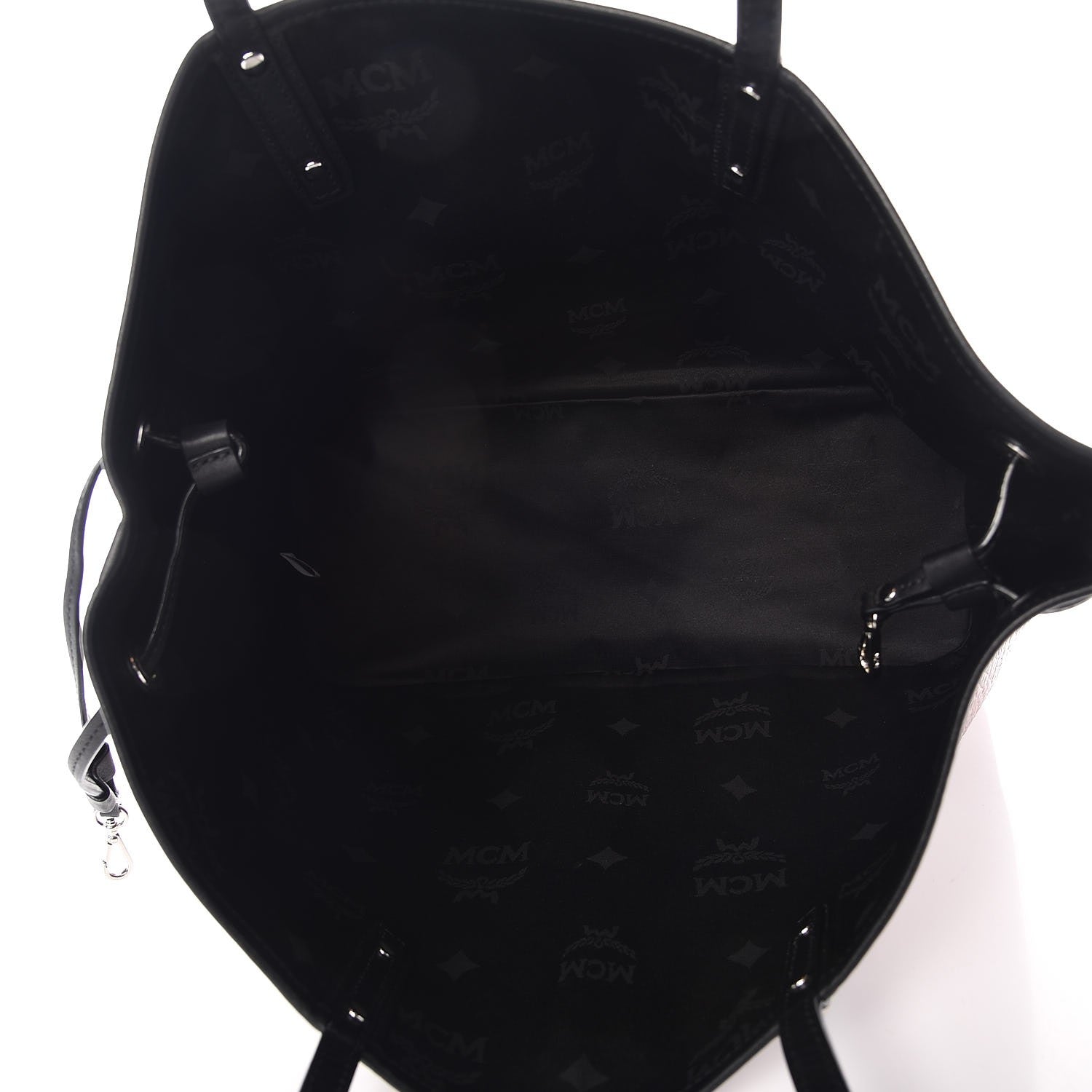MCM Metallic Visetos Medium Shopper Tote Scooter Red 5 of 10