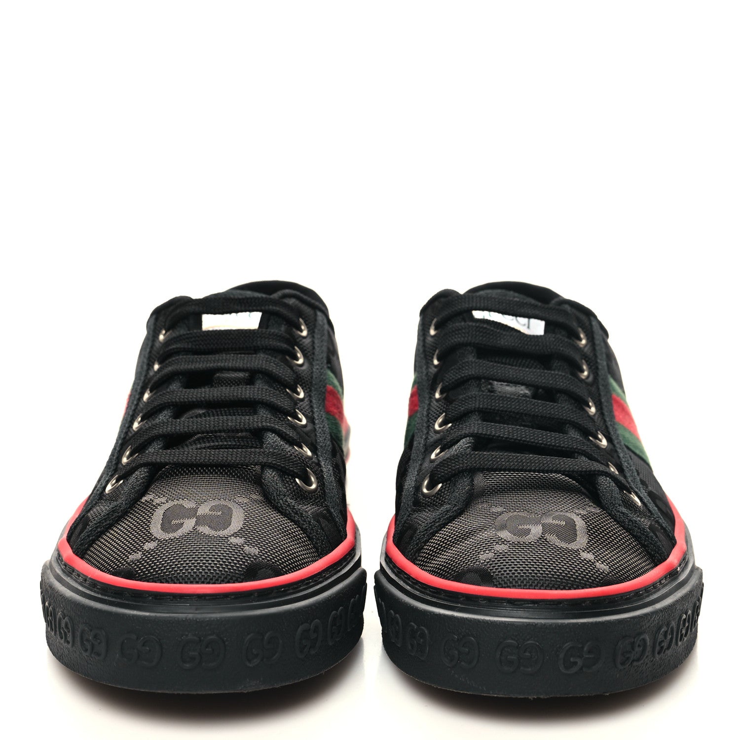 Gucci Econyl Nylon Web Monogram Off The Grid Mens 1977 Tennis Sneakers 39 Black 2 of 7